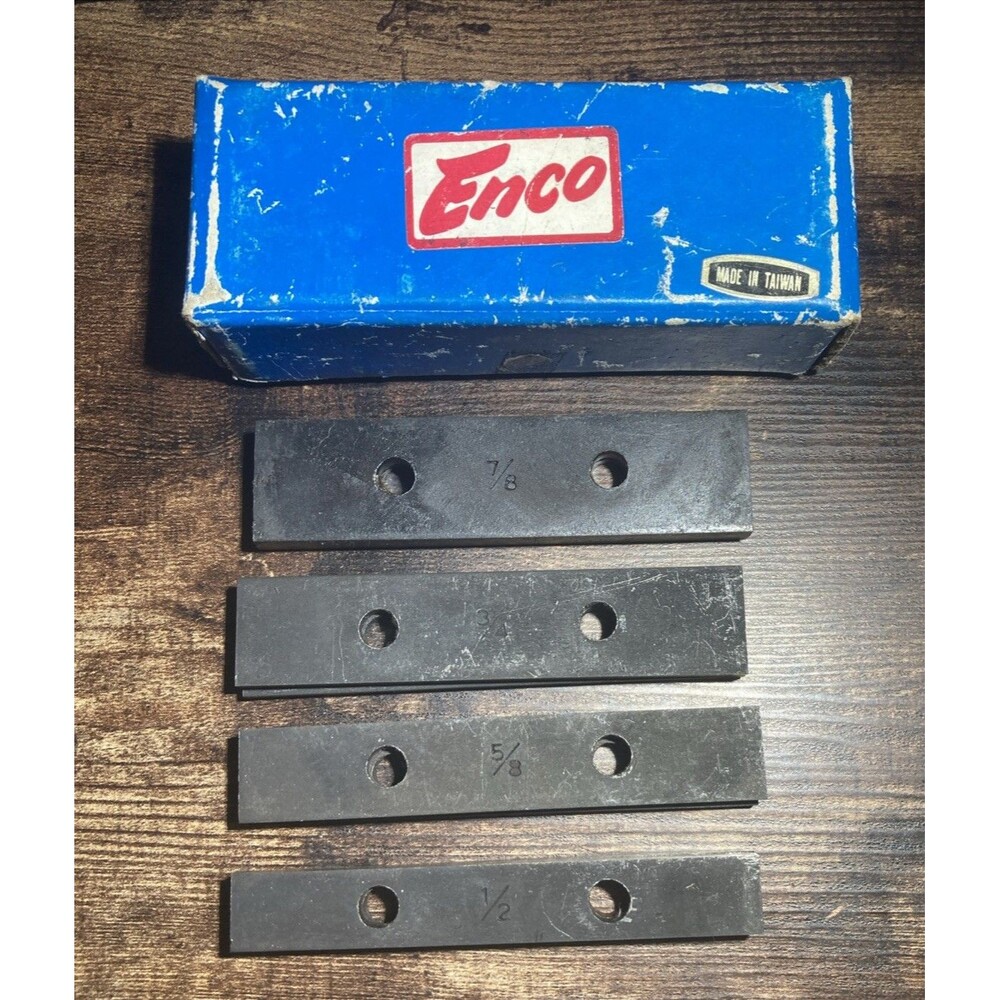 Enco Parallel Set 1/8″ Thick Precision Steel (4 Pair, 3.5″ Long) 1/2” To 7/8”